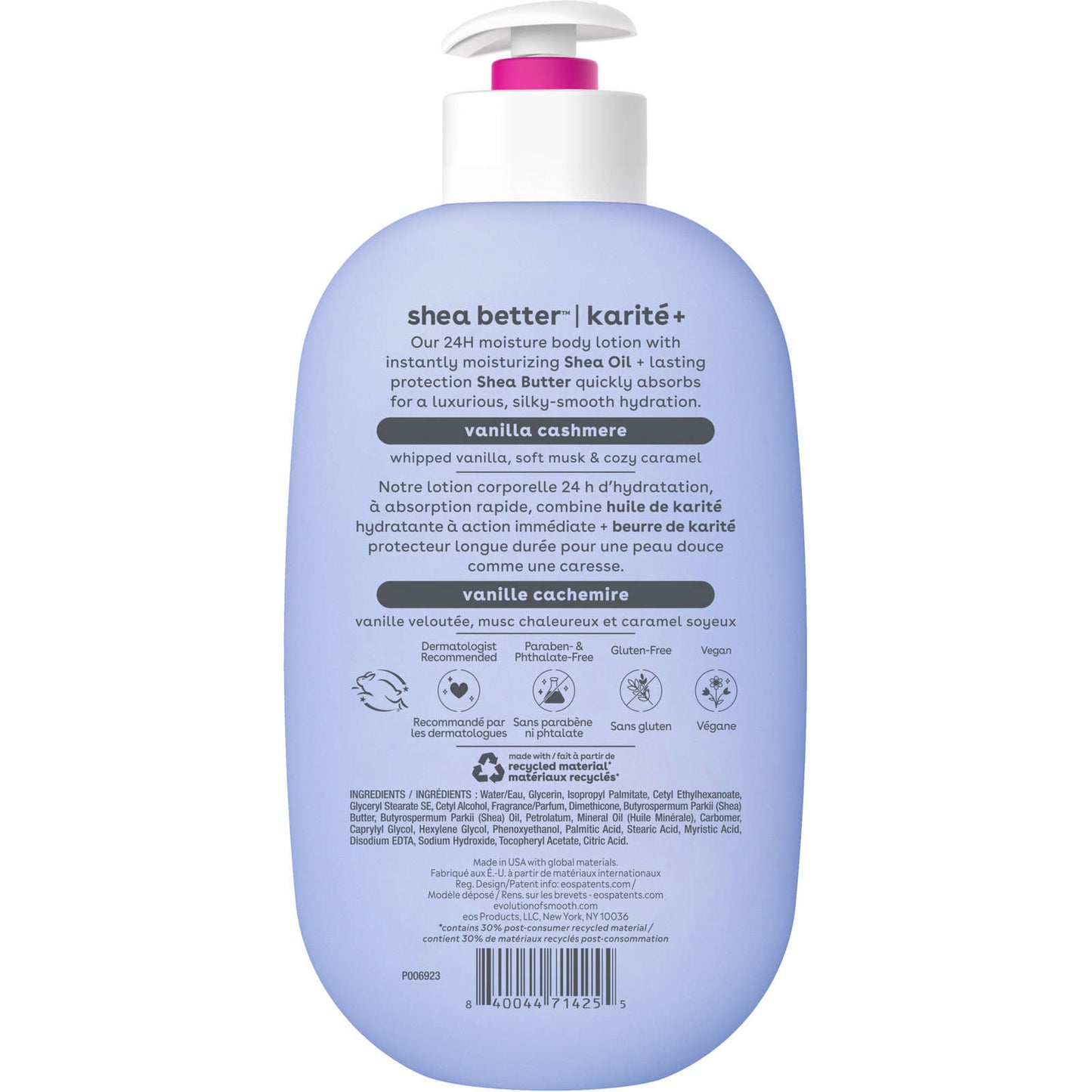 eos - Shea Better 24H Moisture Body Lotion - Vanilla Cashmere