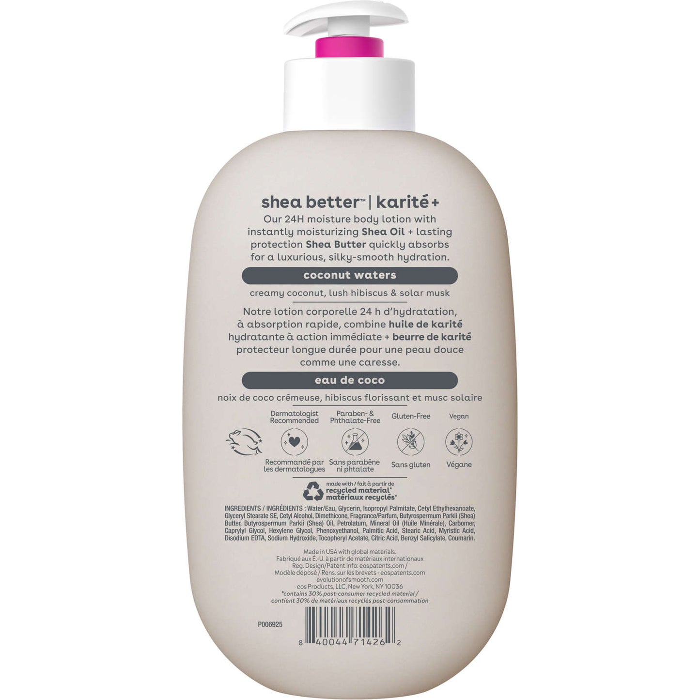 eos - Shea Better 24H Moisture Body Lotion - Coconut Water
